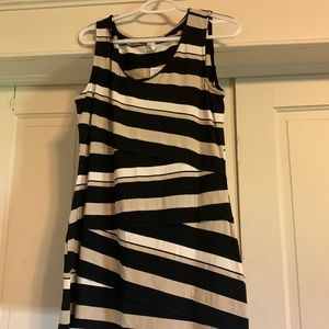 White House Black Market, Black and Tan Tunic, Women’s L